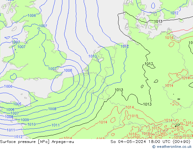 pressão do solo Arpege-eu Sáb 04.05.2024 18 UTC