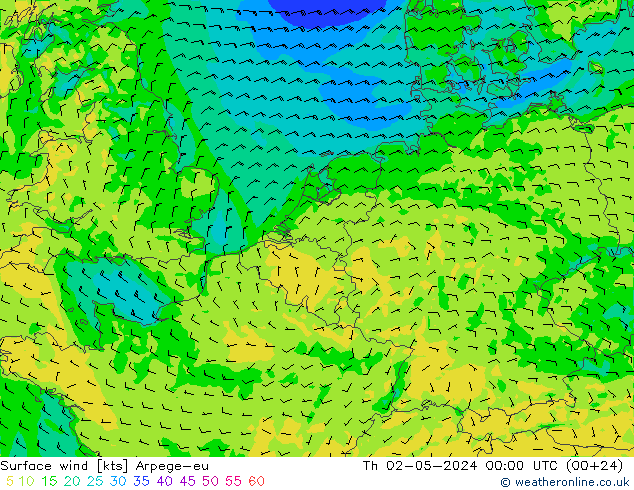 Bodenwind Arpege-eu Do 02.05.2024 00 UTC