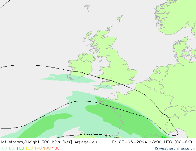 Jet stream Arpege-eu Sex 03.05.2024 18 UTC