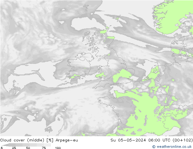 Bewolking (Middelb.) Arpege-eu zo 05.05.2024 06 UTC