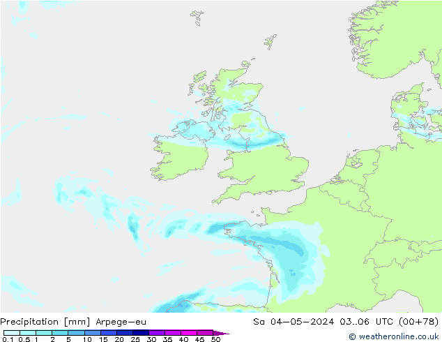 Neerslag Arpege-eu za 04.05.2024 06 UTC