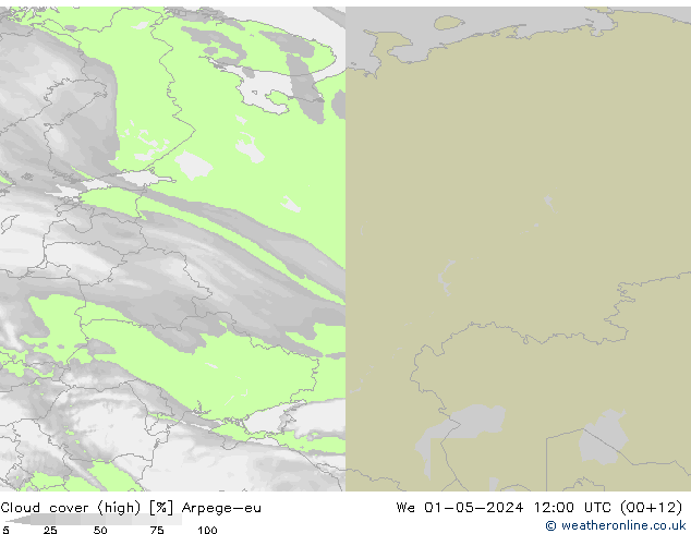 vysoký oblak Arpege-eu St 01.05.2024 12 UTC