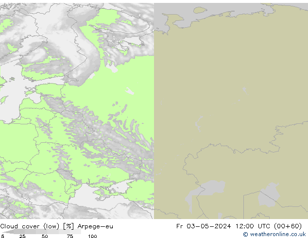 Bulutlar (düşük) Arpege-eu Cu 03.05.2024 12 UTC