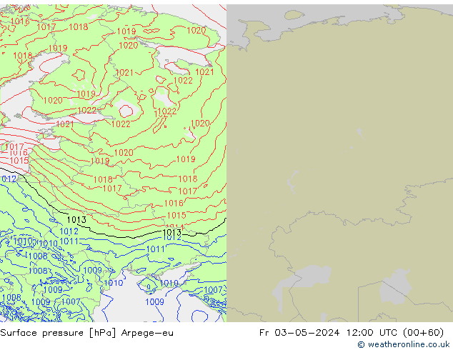 Surface pressure Arpege-eu Fr 03.05.2024 12 UTC