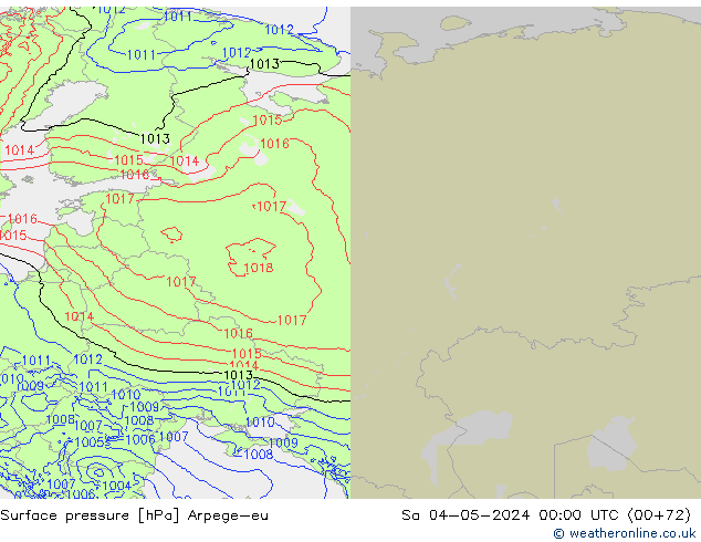 pression de l'air Arpege-eu sam 04.05.2024 00 UTC