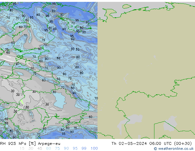 RV 925 hPa Arpege-eu do 02.05.2024 06 UTC