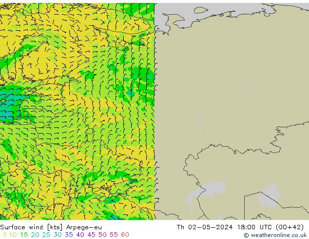 Bodenwind Arpege-eu Do 02.05.2024 18 UTC