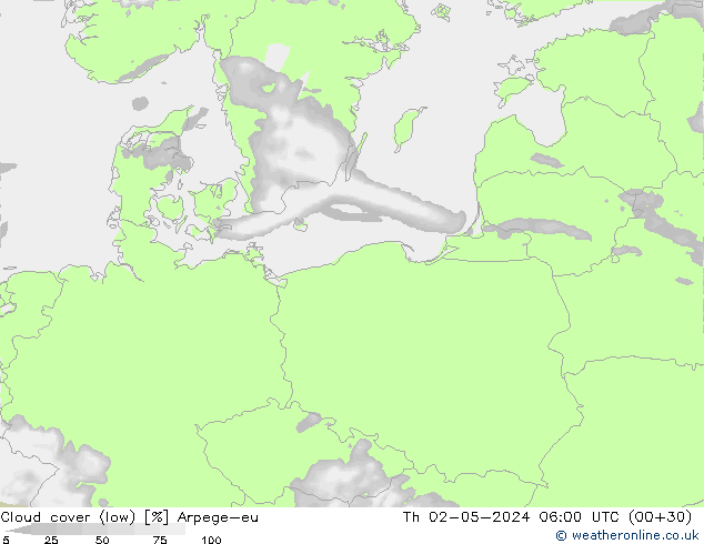 Wolken (tief) Arpege-eu Do 02.05.2024 06 UTC