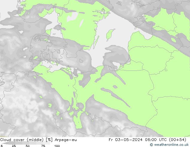 Nubes medias Arpege-eu vie 03.05.2024 06 UTC