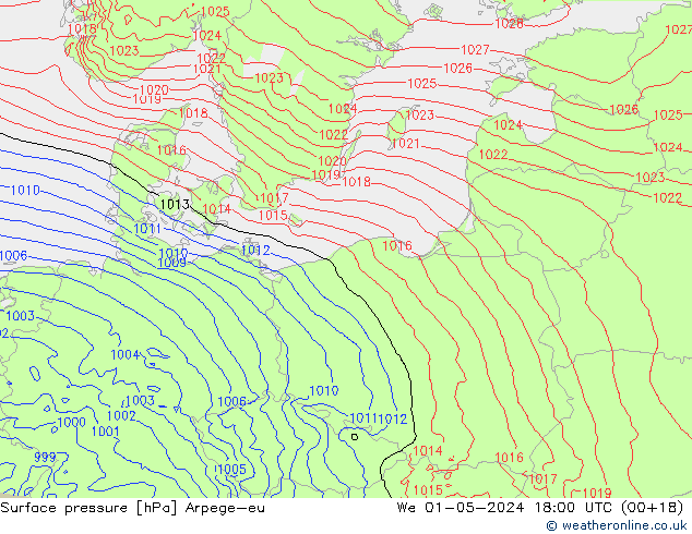 ciśnienie Arpege-eu śro. 01.05.2024 18 UTC