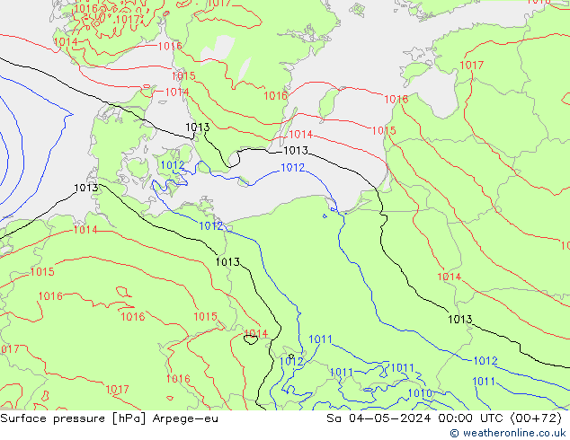 pression de l'air Arpege-eu sam 04.05.2024 00 UTC