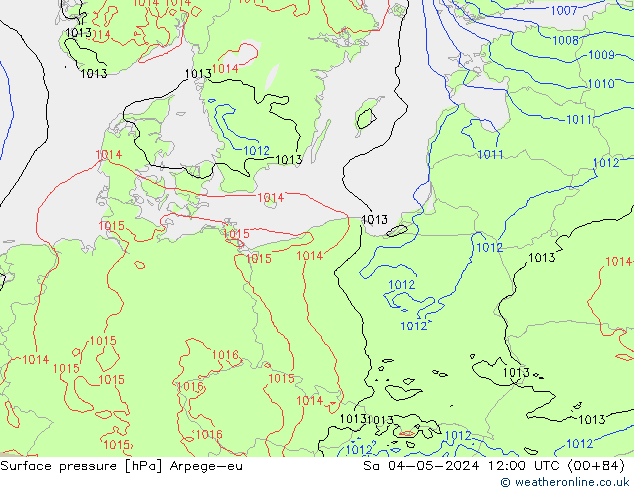 приземное давление Arpege-eu сб 04.05.2024 12 UTC