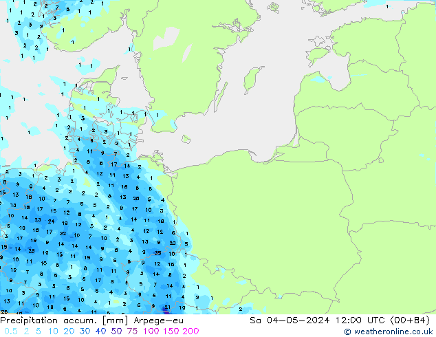 Totale neerslag Arpege-eu za 04.05.2024 12 UTC