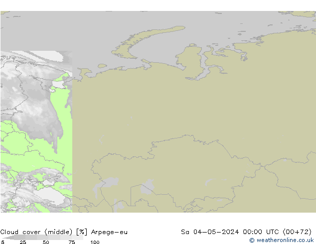 zachmurzenie (środk.) Arpege-eu so. 04.05.2024 00 UTC