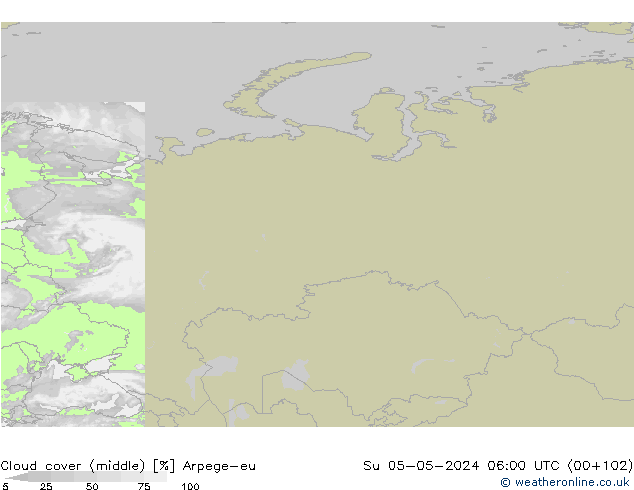 Nubi medie Arpege-eu dom 05.05.2024 06 UTC