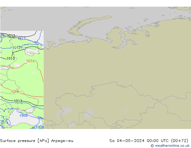 Surface pressure Arpege-eu Sa 04.05.2024 00 UTC