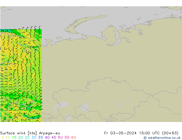 Bodenwind Arpege-eu Fr 03.05.2024 15 UTC