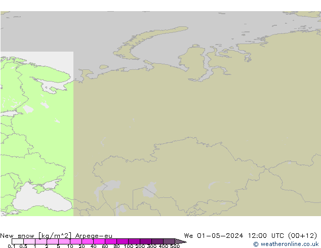 Verse sneeuw Arpege-eu wo 01.05.2024 12 UTC