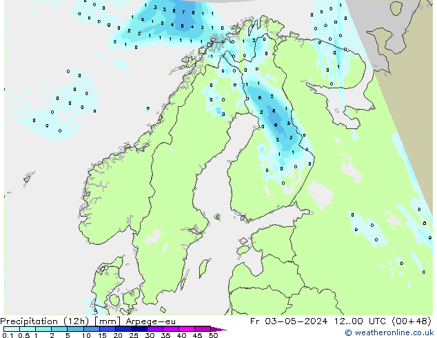 Nied. akkumuliert (12Std) Arpege-eu Fr 03.05.2024 00 UTC