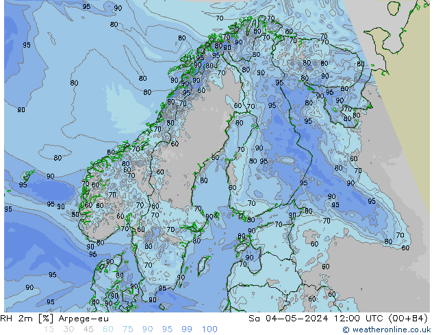 RH 2m Arpege-eu сб 04.05.2024 12 UTC