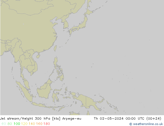 Corriente en chorro Arpege-eu jue 02.05.2024 00 UTC