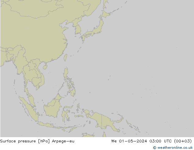 Surface pressure Arpege-eu We 01.05.2024 03 UTC