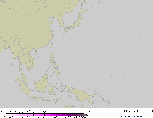 свежий снег Arpege-eu Вс 05.05.2024 06 UTC