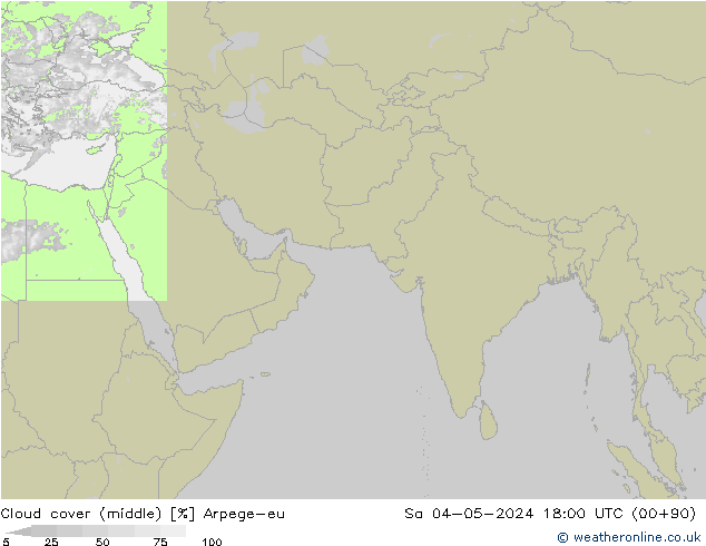 Bewolking (Middelb.) Arpege-eu za 04.05.2024 18 UTC