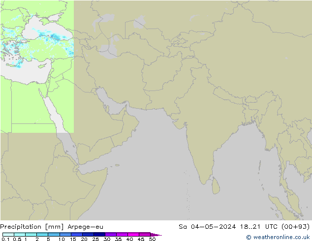 Précipitation Arpege-eu sam 04.05.2024 21 UTC