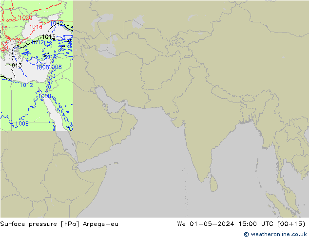 Surface pressure Arpege-eu We 01.05.2024 15 UTC