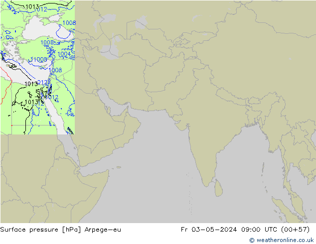 Luchtdruk (Grond) Arpege-eu vr 03.05.2024 09 UTC