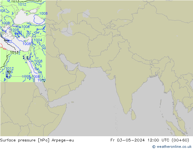 Luchtdruk (Grond) Arpege-eu vr 03.05.2024 12 UTC