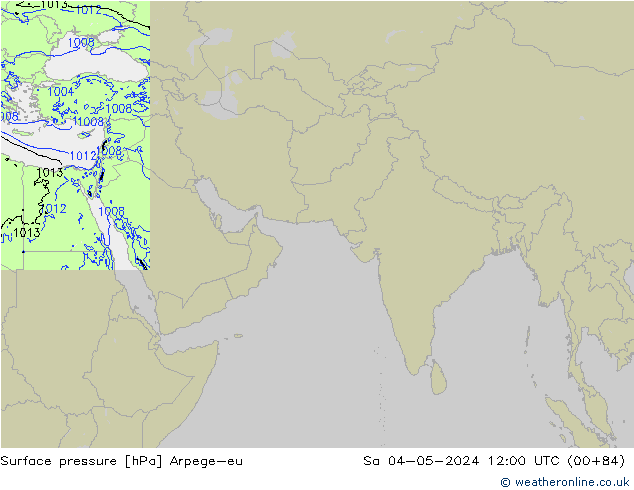 pressão do solo Arpege-eu Sáb 04.05.2024 12 UTC