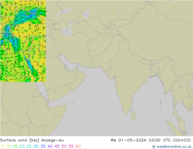  10 m Arpege-eu  01.05.2024 03 UTC