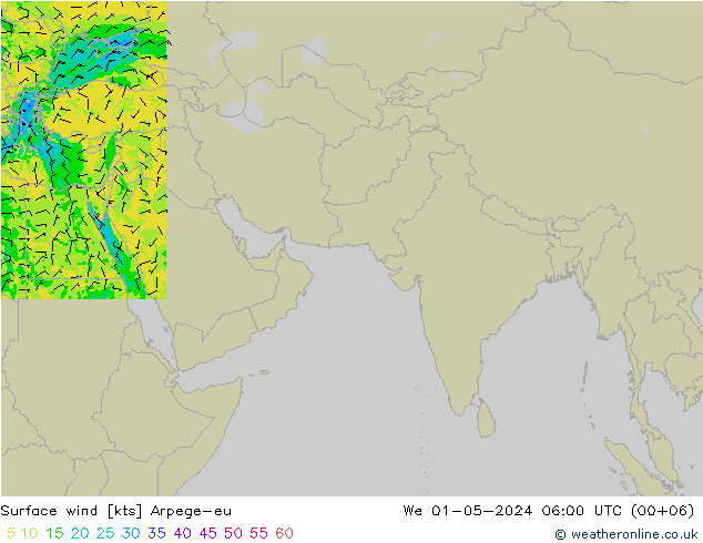 Surface wind Arpege-eu St 01.05.2024 06 UTC