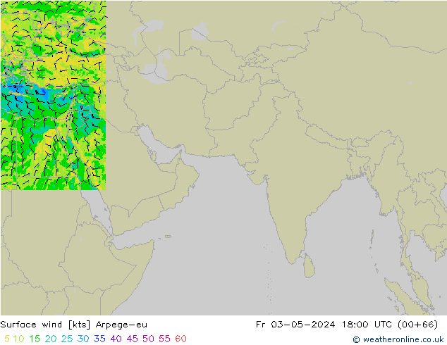 Surface wind Arpege-eu Fr 03.05.2024 18 UTC