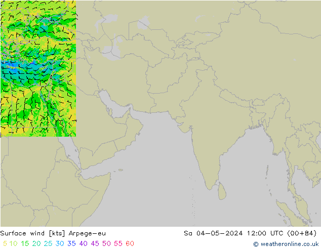 Surface wind Arpege-eu Sa 04.05.2024 12 UTC