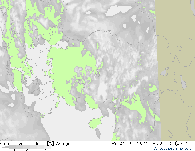 Bewolking (Middelb.) Arpege-eu wo 01.05.2024 18 UTC