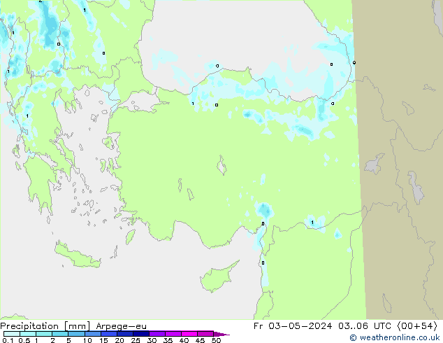 Yağış Arpege-eu Cu 03.05.2024 06 UTC