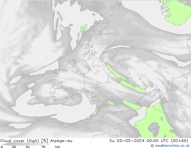 облака (средний) Arpege-eu Вс 05.05.2024 00 UTC