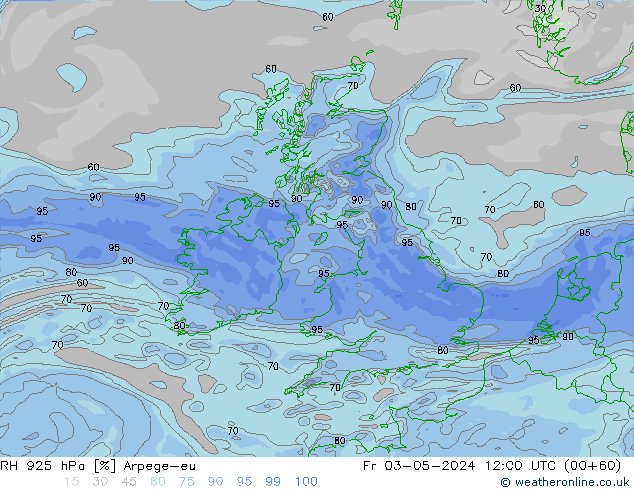 RH 925 hPa Arpege-eu Sex 03.05.2024 12 UTC