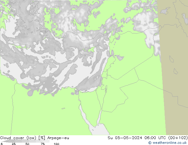 Nuages (bas) Arpege-eu dim 05.05.2024 06 UTC