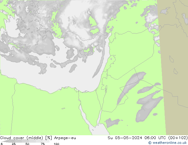 Bewolking (Middelb.) Arpege-eu zo 05.05.2024 06 UTC