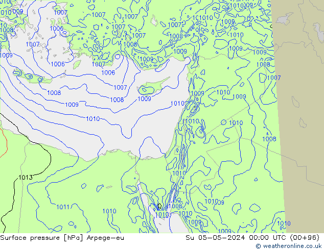 Surface pressure Arpege-eu Su 05.05.2024 00 UTC