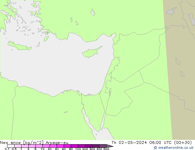 New snow Arpege-eu Th 02.05.2024 06 UTC