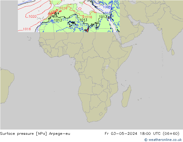 Bodendruck Arpege-eu Fr 03.05.2024 18 UTC