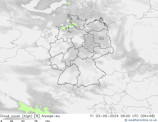 облака (средний) Arpege-eu пт 03.05.2024 06 UTC