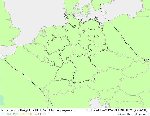 Courant-jet Arpege-eu jeu 02.05.2024 00 UTC