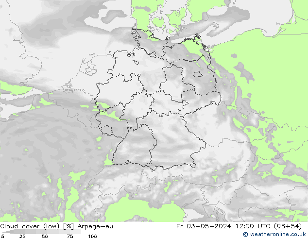 Bulutlar (düşük) Arpege-eu Cu 03.05.2024 12 UTC