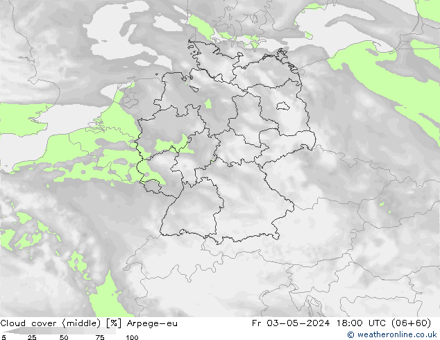 Nubi medie Arpege-eu ven 03.05.2024 18 UTC